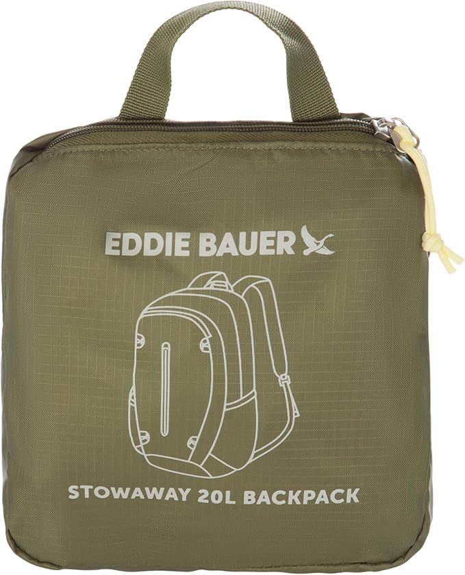 Eddie Bauer Stowaway Packable Backpack | Travel | Outdoor | Lightweight | Foldable | Durable | Ripstop Polyester | 20L - Irish Green