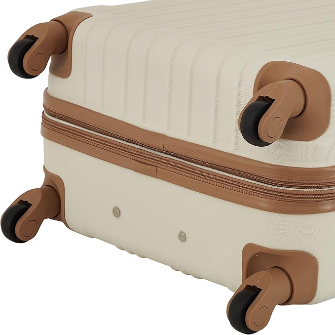 Travelers Club Midtown Hardside 4-Piece Luggage Travel Set, Vanilla
