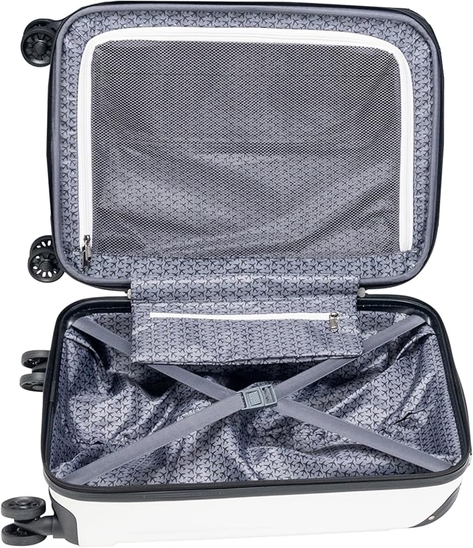 Kenneth Cole Reaction Flying Axis 20" Hardside Expandable 8-Wheel Spinner Carry-On Suitcase, Coconut White