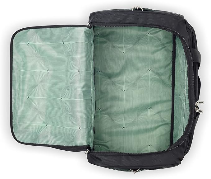 DELSEY PARIS Sky Max 2.0 Softside Expandable Luggage with Spinner Wheels 2 Piece Set, Black (24 Inch/Duffle)