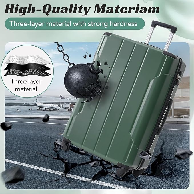 Merax 20 Inch Carry On Luggage Airline Approved, Hardshell ABS Suitcase with Spinner Wheels, TSA Lock, Lightweight Travel Luggage for Business Trips & Weekend Getaways