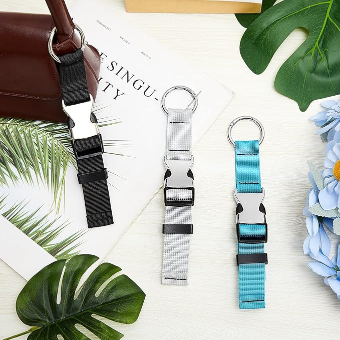 Amylove 3 Pcs Add a Bag Luggage Straps Gripper Heavy Duty Jacket Valises Strap for Travel Belt with Buckle Adjustable Baggage