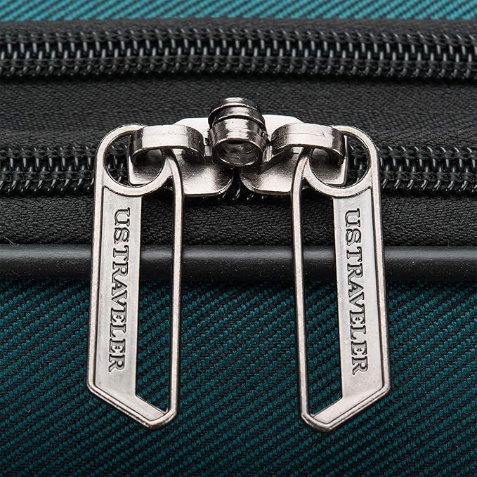 U.S. Traveler Aviron Bay Expandable Softside Luggage with Spinner Wheels, Teal, 2-Piece Set