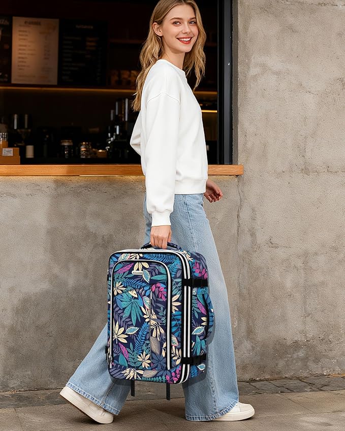 Travel Carry On 17.5" Laptop Expandable Backpack for Men Women, Personal Item Bag Waterproof Airline Approved with USB Charging Hole 3 Packing Cubes, Large Weekender Daypack Business Luggage Suitcase