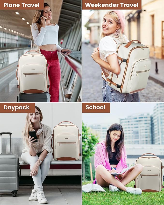 LOVEVOOK Travel Backpack for Women with Waist Strap,40L Cute Carry on Backpack Travels Essentials Personal Item Backpack for Traveling on Airplane,Large Carry on Luggage Travel Bag Flight Approved