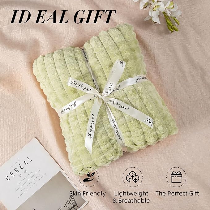Ultra Soft Jacquard Sherpa Throw Blanket, Lightweight Yet Cozy, Versatile Couch and Travel Blanket, Checker Pattern, Multiple Sizes and Colors, Easy-Care and Durable,50x60 Inches