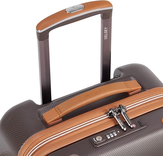 DELSEY PARIS Chatelet Air 2.0 Hardside Luggage with Spinner Wheels, Chocolate Brown, 3 Piece Set, (19/24/28)