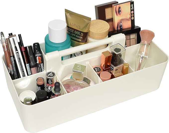 New Office Storage Portable Organizer DIY basket Caddy -MADE IN USA (Ivory)