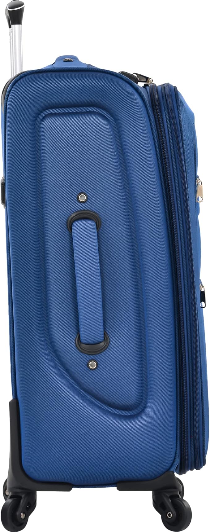 Softside 3 Piece Luggage Sets, Expandable Lightweight Suitcase Sets Double Softshell Spinner Wheels Travel Luggage Set for Women and Men (Blue, 3-Piece Set)