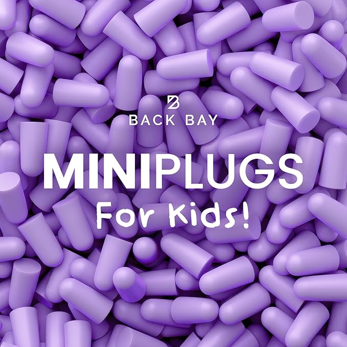 MiniPlugs - Earplugs for Kids (Age 4-9) Skin-Safe Lab Tested Extra Small Ear Plugs for Kids, Children's Ear Plugs for Sleeping, Slim Fit Toddler Earplugs Noise Reduction, Child Concert Protection