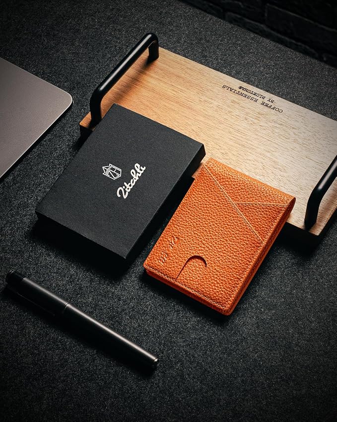Zitahli Bifold Wallets for Men - Slim RFID Leather Credit Card Holder for 6-11 Cards, Minimalist Thin Wallet with ID Window & Cash Slot,Front Pockt Carteras Para Hombres, Birthday Gifts for Men | Slim, RFID Blocking, Premium, Front Pocket, Gift Box, Le...