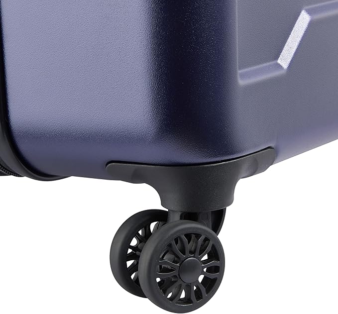Jeep JH004C Hardside Expandable Luggage with Spinner Wheels, Peacoat Navy, Checked-Large 28 Inch