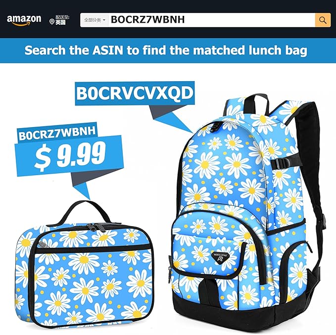 rickyh style School Backpack Travel Bag for Men & Women Lightweight College Back Pack with Laptop Compartmen