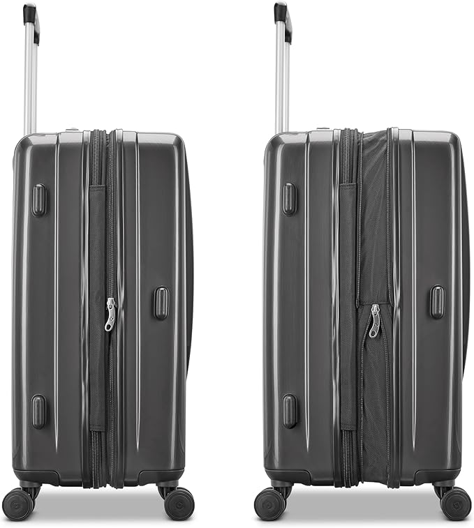 Samsonite Winfield 2 Hardside Expandable Luggage with Spinner Wheels, Charcoal, 3-Piece Set (20/24/28)