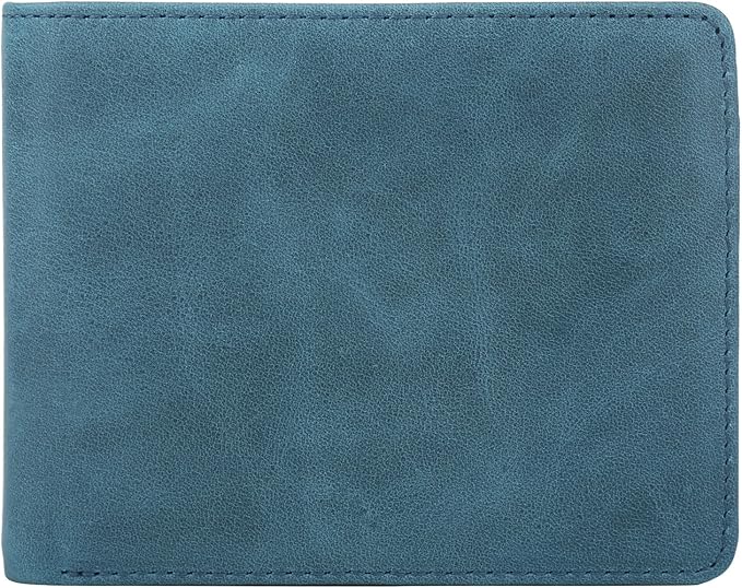 Wallet for Men-Genuine Leather RFID Blocking Bifold Stylish Wallet With 2 ID Window