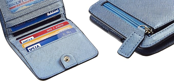 Toughergun Women’s Small Slim Leather Wallet with RFID Protection, Compact Bifold Mini Purse with Clear ID Window
