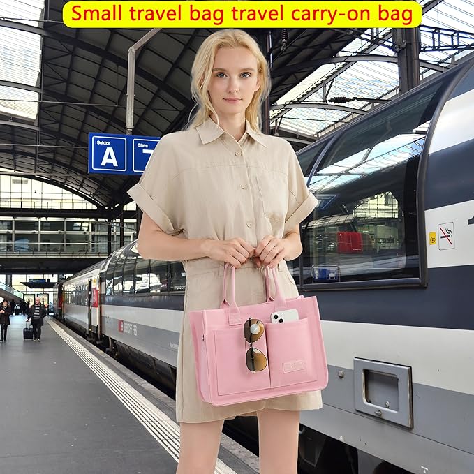 ZHMO Canvas Tote Bag for Women,Women's Bags Crossbody Bags Work Laptop Tote Bag Large Handbags Purse for Travel Nurse Teacher