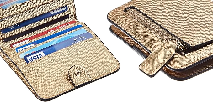 Toughergun Women’s Small Slim Leather Wallet with RFID Protection, Compact Bifold Mini Purse with Clear ID Window
