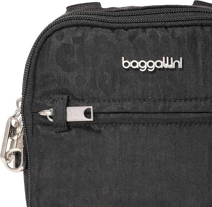 Baggallini Securtex® Anti-theft Mini Everything Crossbody Bag, 6.3"x8.25" Rfid, Locking Zippers & Cut-resistant Strap