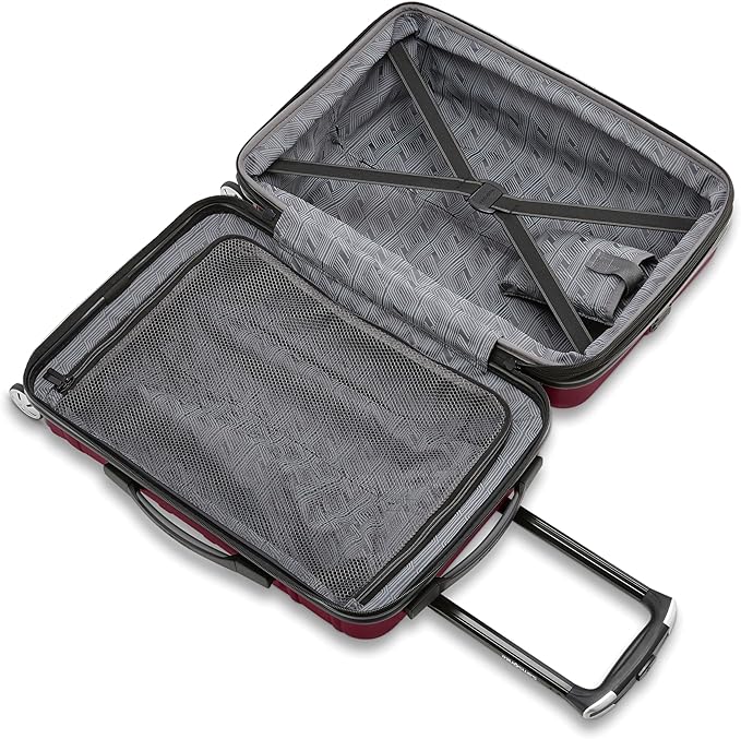 Samsonite Omni 2 Hardside Expandable Luggage with Spinner Wheels, 3-Piece Set (19/24/28), Natural Merlot