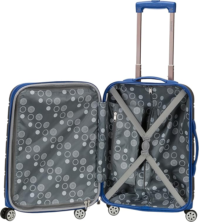 Rockland Melbourne Hardside Expandable Spinner Wheel Luggage, Grey, 2-Piece Set (20/28)