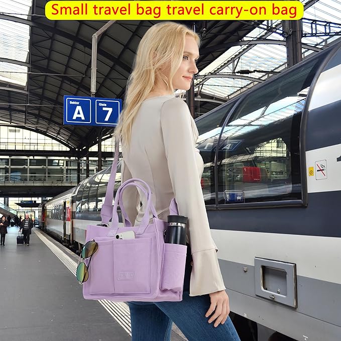 ZHMO Canvas Tote Bag for Women,Women's Bags Crossbody Bags Work Laptop Tote Bag Large Handbags Purse for Travel Nurse Teacher