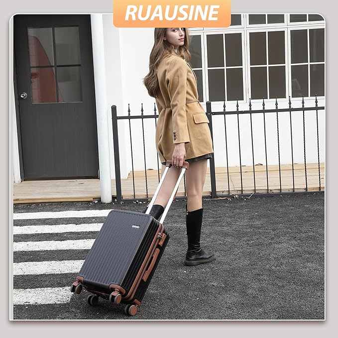 Carry on Luggage Airline Approved, Hardside Carry-on Suitcase with Spinner Wheels, Hard Shell Lightweight Small Travel Luggage with TSA Lock
