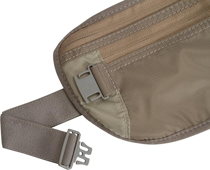 Eagle Creek Undercover Hidden Pocket - Travel Money Belt Deluxe for Men and Women, Khaki_DLX