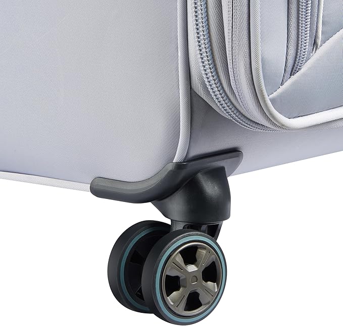 DELSEY PARIS Cruise 3.0 Softside Expandable Luggage with Spinner Wheels, Platinum, Checked-Large 28 Inch