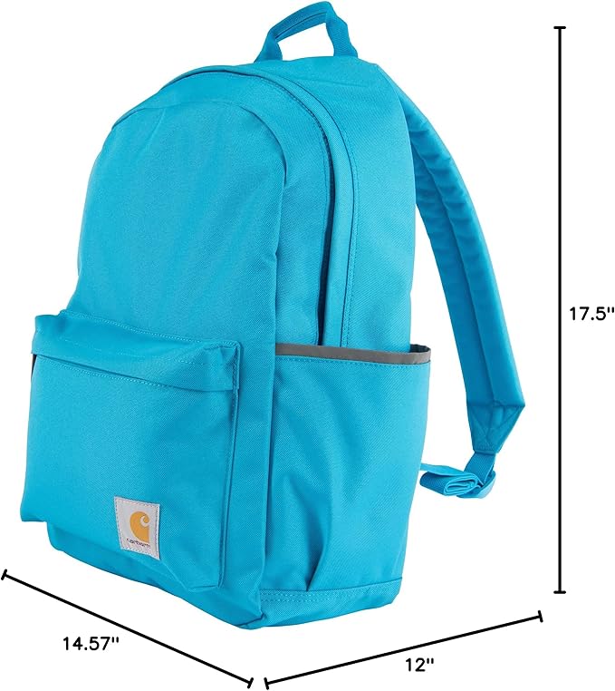 Carhartt 21L Classic Laptop Backpack, Water-Resistant Pack W/ 15" Laptop Sleeve and Organizational Compartments, Atomic Blue