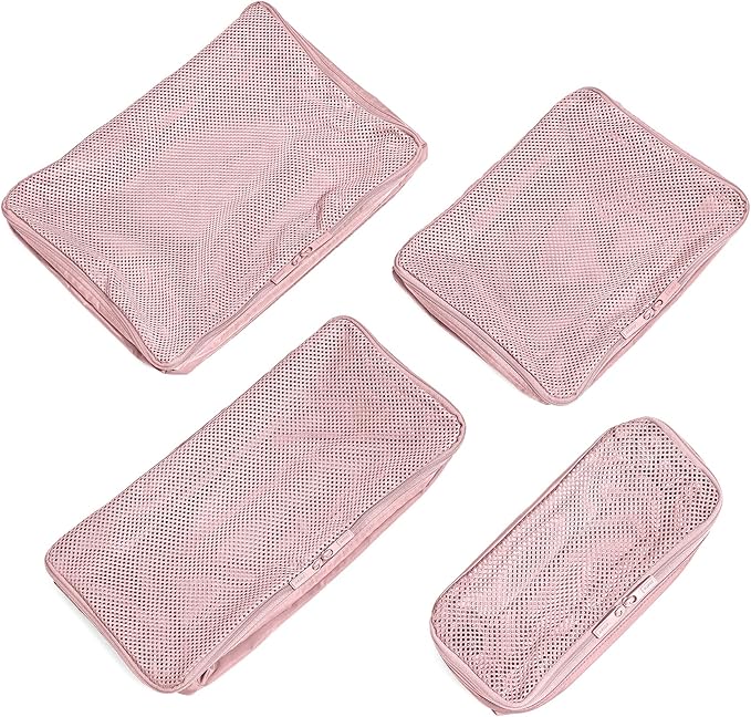 Away Insider Packing Cubes Set of 4 – Lightweight Travel Organizers for Luggage, Suitcases & Carry-On Bags, Blush Pink