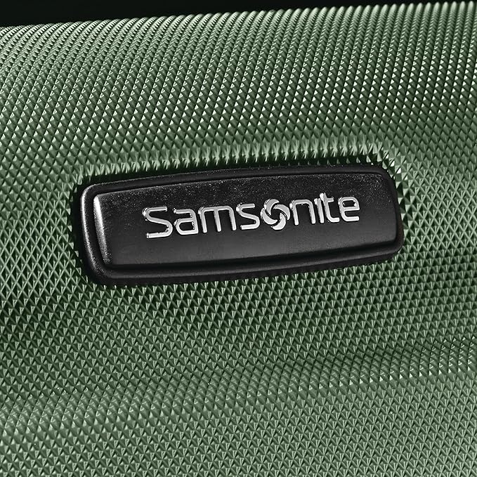 Samsonite Omni PC Hardside Expandable Luggage with Spinner Wheels, Checked-Large 28-Inch, Army Green