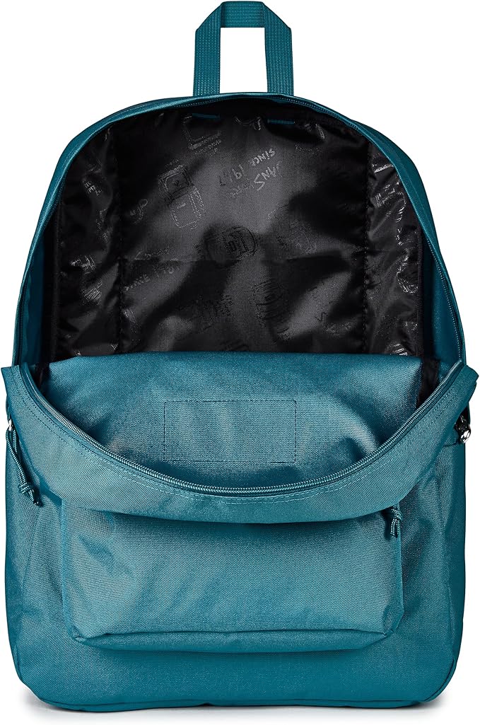 JanSport SuperBreak One Backpack - Durable, Lightweight Bag with 1 Main Compartment, Front Utility Pocket with Built-in Organizer, Premium Backpack, Emerald Pool