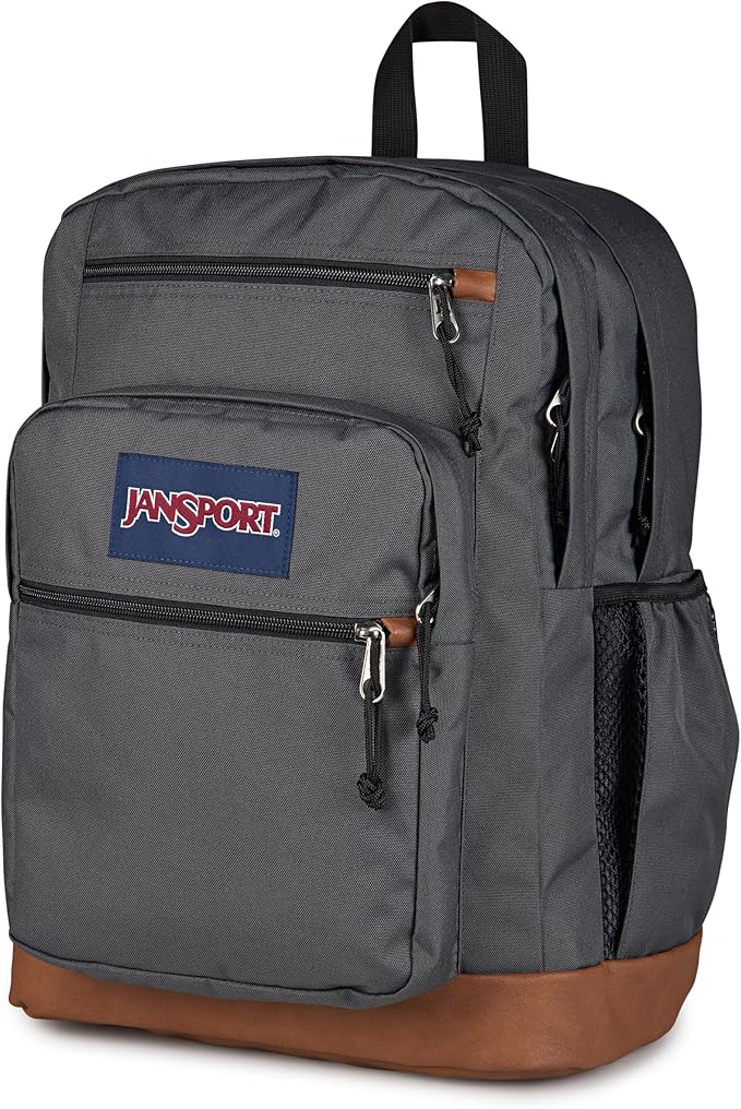JanSport Cool Backpack with 15-inch Laptop Sleeve, Large Computer Bag Rucksack with 2 Compartments, Ergonomic Straps, Smokey Grit