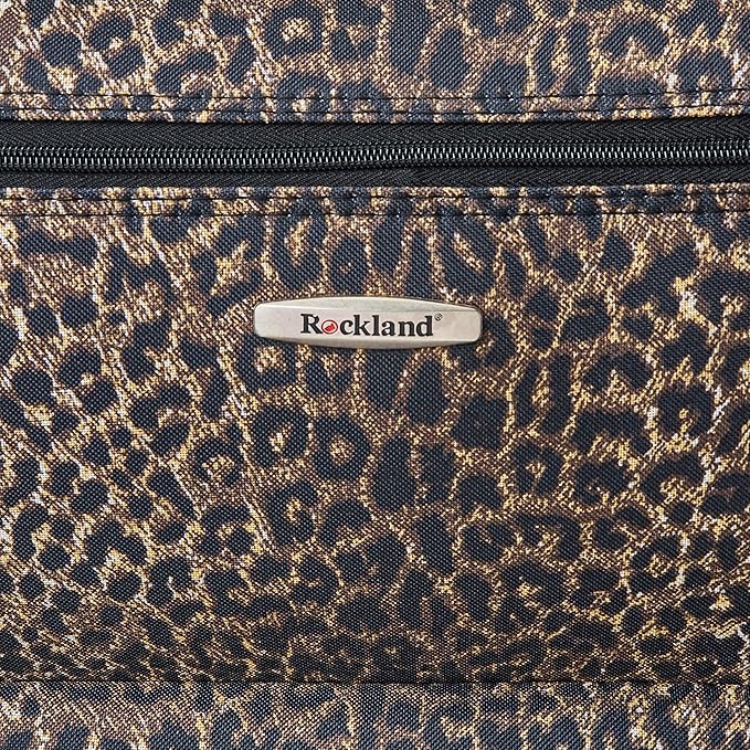 Rockland Jungle Softside Upright Luggage Set, Leopard, 4-Piece Set (14/19/24/28)