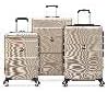 DELSEY PARIS Margot Hardside 3-Piece Set, Expandable Luggage with 4 Spinner Wheels, Lightweight Suitcase, 21" Carry-On, 24" Checked Medium, 28" Checked Large, Gold