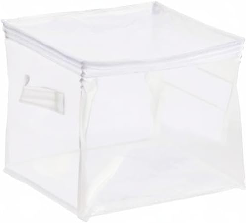 Amazon Basics Clear Zippered Storage Bags for Closet Organization, Stackable Clothing and Linen Storage Containers, 3-Pack