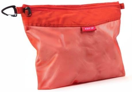 pack all Water-resistant Material Zipper Pouch, Mesh Zipper Bags for Storage, Travel, Office (Orange, Large)