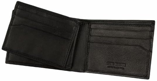 Steve Madden Men's Slim Leather Wallet with Extra Capacity Attached Flip Pockets