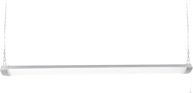 hykolity 4FT 120W LED Shop Light Linkable,13000LM(400w Equivalent) | 5000K Utility Shop Lights for Garages, Workshop, Basements, Hanging or FlushMount, with Power Cord and Pull Chain,ETL,2 Pack