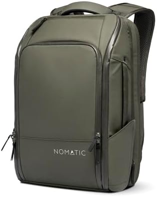 NOMATIC 14L Travel Pack - Mens Travel Backpack - Expandable to 21L - Water Resistant Daypack - TSA-Ready - Lightweight Business Traveling Backpack for Men - 15" Laptop Compartment