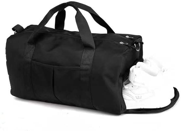 Men and Women's Travel Bag With Shoe Compartment Sports Tote Gym Bag Weekender Overnight Shoulder Bag Large