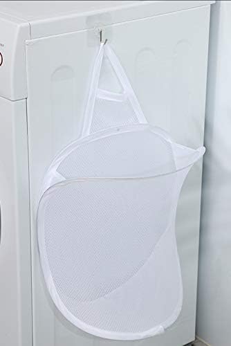 Small Mesh Hanging Laundry Hamper Basket, Mesh Hamper, Wall Dirty Clothes basket