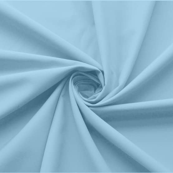 Cottingon Bed Skirt King 15" Drop with Split Corners, 100% Microfiber Soft and Stylish, Dust Ruffle with Platform, Light Blue