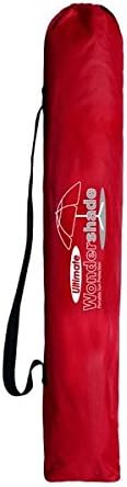 Wondershade Ultimate Portable Sun Shade Umbrella – Lightweight Adjustable Outdoor Patio & Beach Umbrella with Tripod Base (Red)