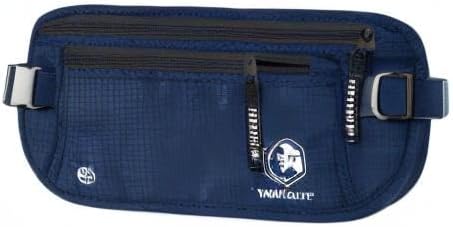 VENTURE 4TH Money Belt for Travel – Hidden Under-Clothes RFID Blocking Passport Holder & Slim Travel Wallet Pouch for Men & Women to Protect Cash, Cards & Documents (Navy Blue)