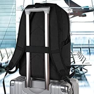 Mancro Laptop Backpack for Travel 17.3 in Anti-Theft Business Backpack Large Travel Computer Bag Daypack Work College Bookbag for Men Women, Black