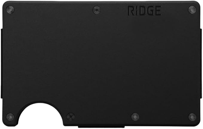 Ridge Wallet for Men - Slim Minimalist Compact Wallet and Card Holder, RFID Protected Front Pocket Wallets for Men with Integrated Cash Strap