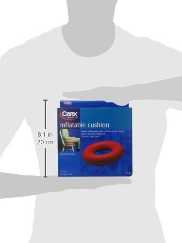 Carex Inflatable Donut Cushion - For Tailbone Pain, Hemorrhoids, Sciatica - Relief Cushion For Office Chair, Car, Seats, Travel, Wheelchair