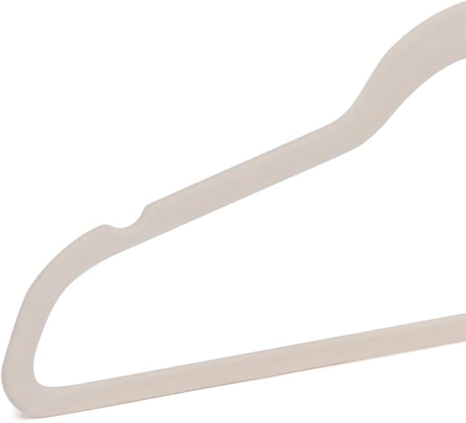 Amazon Basics Space Saving Slim Velvet Non-Slip Suit Clothes Hangers, Sturdy Construction, Closet Organizer, Pack of 50, Blush Pink/Rose Gold